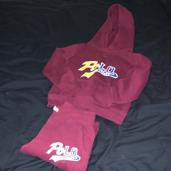 Polo Sweatsuit Shirt and Bottom Set - Picture 2 of 5